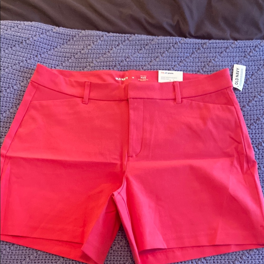 Old Navy Pixie Bright Pink High Waist Shorts Size 14